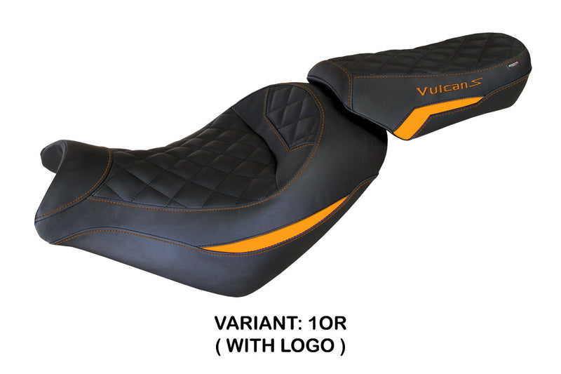 Kawasaki Vulcan 650 S 2014-2024 Seat Cover Tappezzeria Italia in Orange and Black