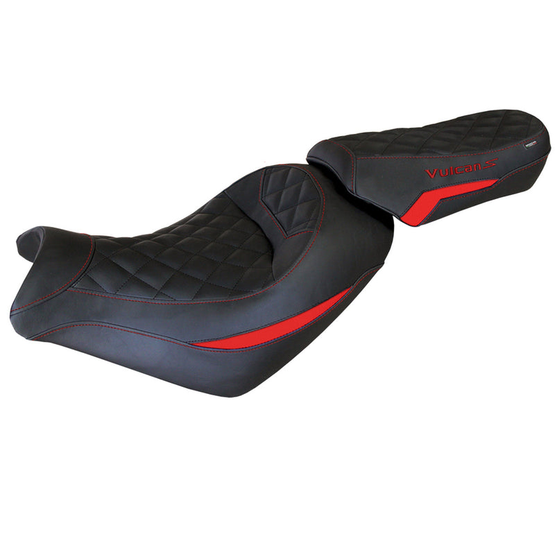 Kawasaki Vulcan 650 S 2014-2024 Seat Cover Tappezzeria Italia in Red and Black