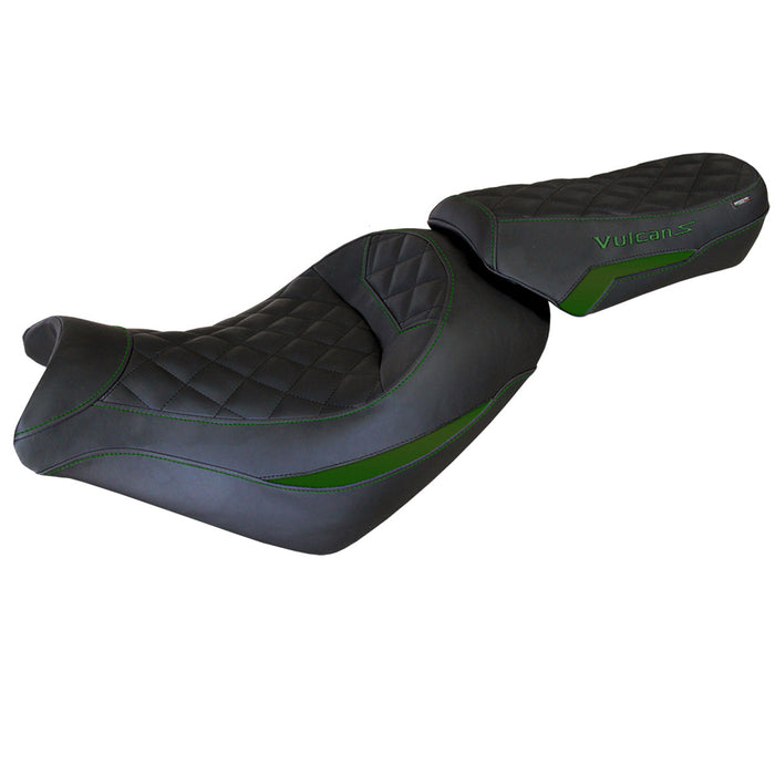 Kawasaki Vulcan 650 S 2014-2024 Seat Cover Tappezzeria Italia in Army Green and Black