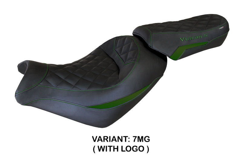 Kawasaki Vulcan 650 S 2014-2024 Seat Cover Tappezzeria Italia in Army Green and Black