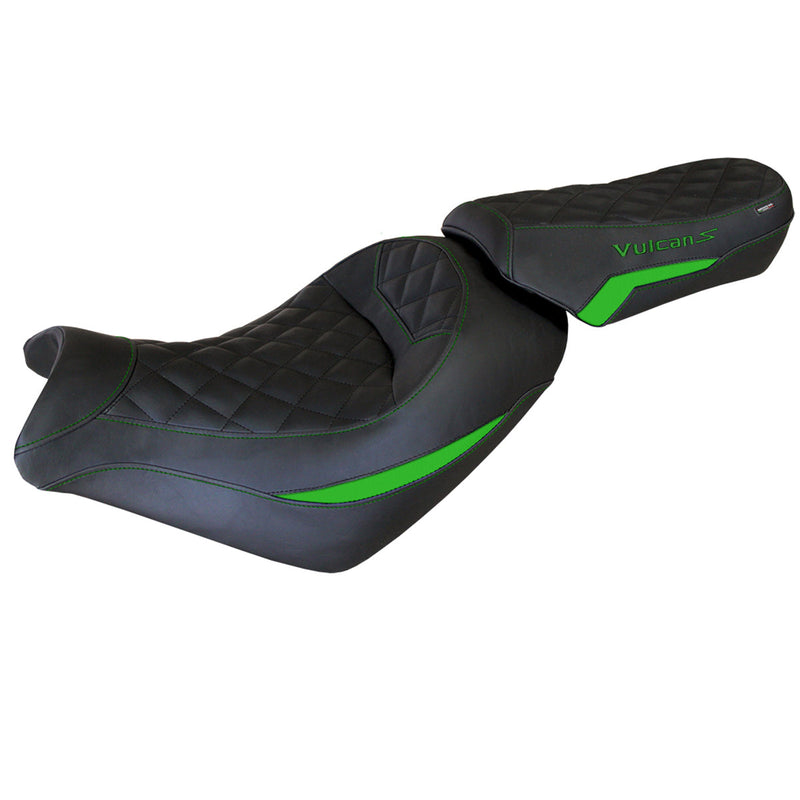 Kawasaki Vulcan 650 S 2014-2024 Seat Cover Tappezzeria Italia Comfort in Green and Black