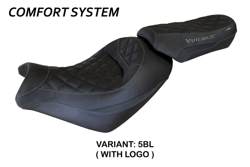 Kawasaki Vulcan 650 S 2014-2024 Seat Cover Tappezzeria Italia Comfort in Black