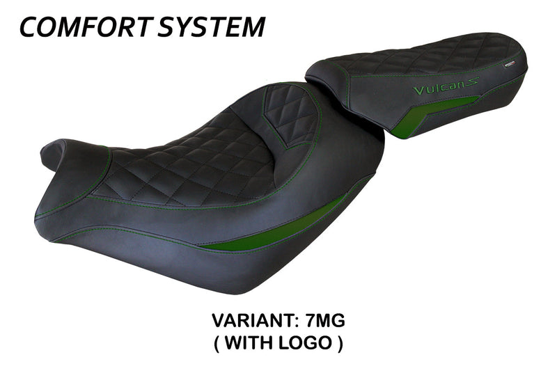 Kawasaki Vulcan 650 S 2014-2024 Seat Cover Tappezzeria Italia Comfort in Army Green