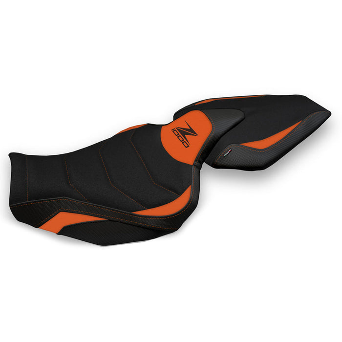 Kawasaki Z1000 2014-2021 Seat Cover Tappezzeria Italia Ultragrip in Orange and Black