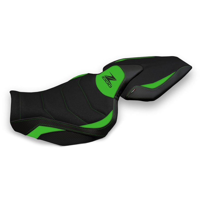Kawasaki Z1000 2014-2021 Seat Cover Tappezzeria Italia Ultragrip in Green and Black