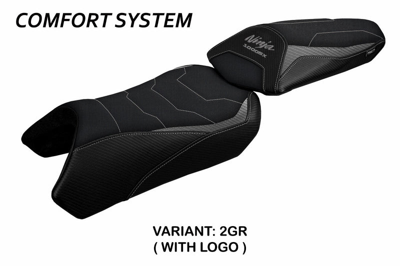 Kawasaki Ninja 1000 2020-2024 Seat Cover Tappezzeria Italia Comfort in Grey
