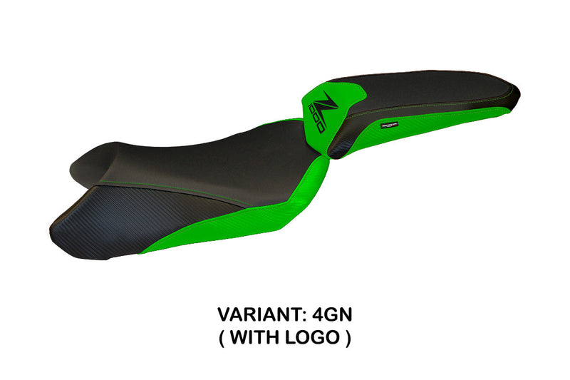 Kawasaki Ninja 1000 2011-2016 Seat Cover Tappezzeria Italia in Green and Black