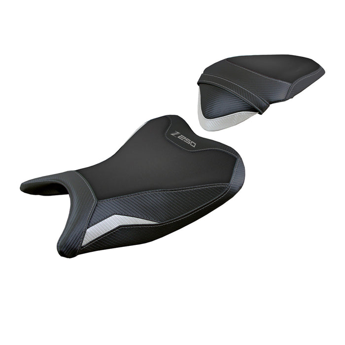 Kawasaki Z250 2019 2020 Seat Cover Tappezzeria Italia Comfort in White and Black