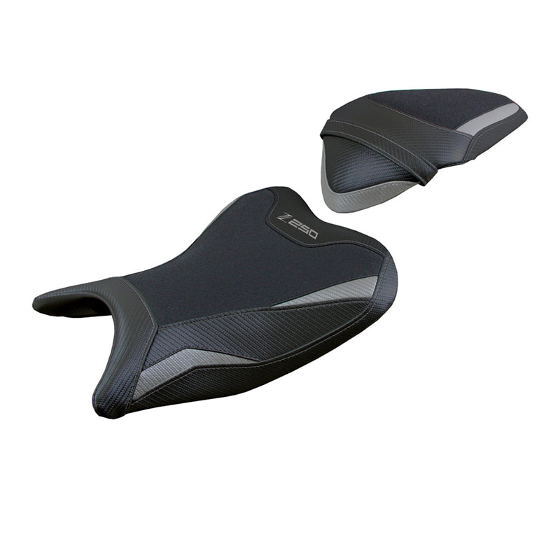 Kawasaki Z250 2019 2020 Seat Cover Tappezzeria Italia Ultragrip in Grey and Black