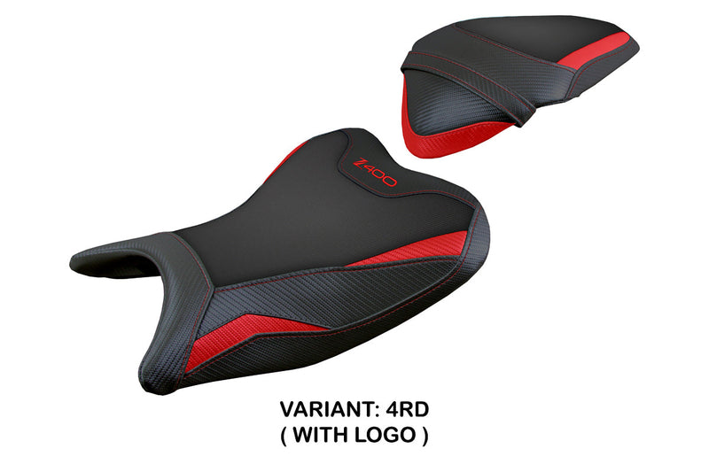 Kawasaki Z400 2018-2023 Seat Cover Tappezzeria Italia Red Black
