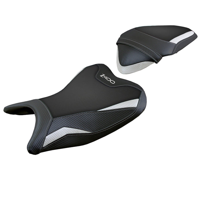 Kawasaki Z400 2018-2023 Seat Cover Tappezzeria Italia White Black