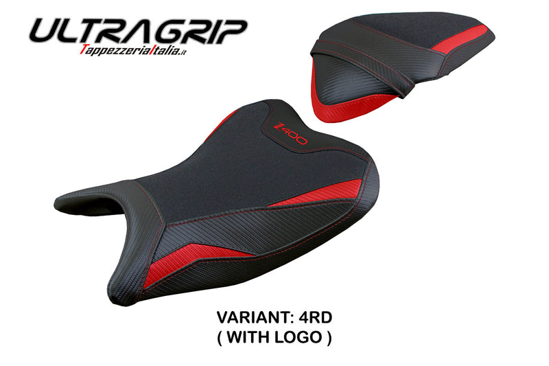Kawasaki Z400 2018-2023 Seat Cover Tappezzeria Italia Ultragrip Red Black