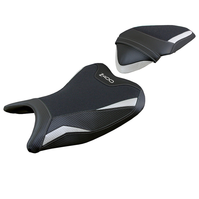Kawasaki Z400 2018-2023 Seat Cover Tappezzeria Italia Ultragrip White Black