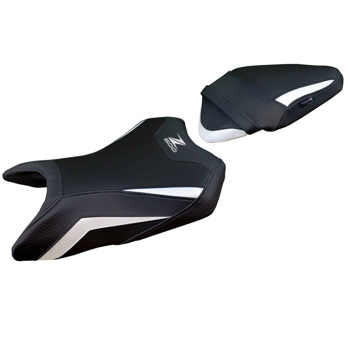 Kawasaki Z500 2024 Seat Cover Tappezzeria Italia in White and Black