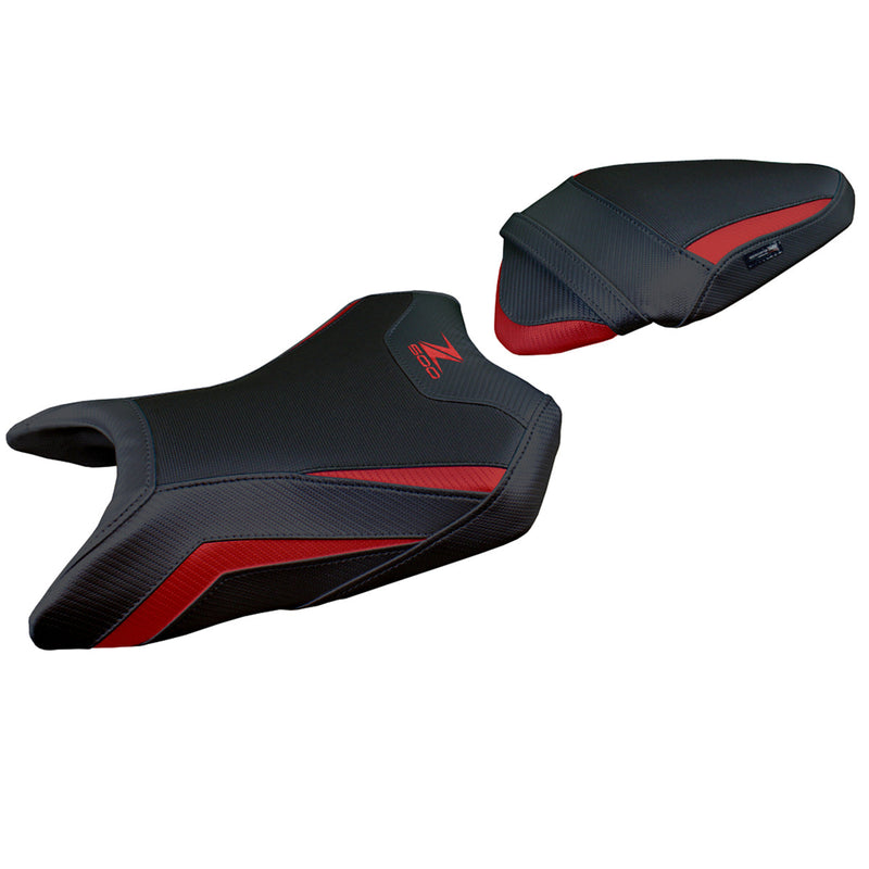 Kawasaki Z500 2024 Seat Cover Tappezzeria Italia Comfort in Dark Red and Black