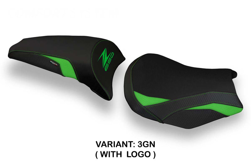 Kawasaki Z650 2017-2024 Seat Cover Tappezzeria Italia in Green Black