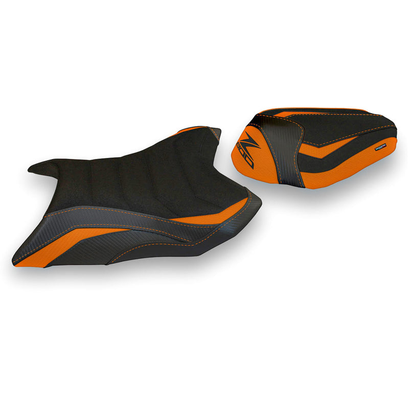 Kawasaki Z800 2013-2016 Seat Cover Tappezzeria Italia Ultragrip in Orange and Black