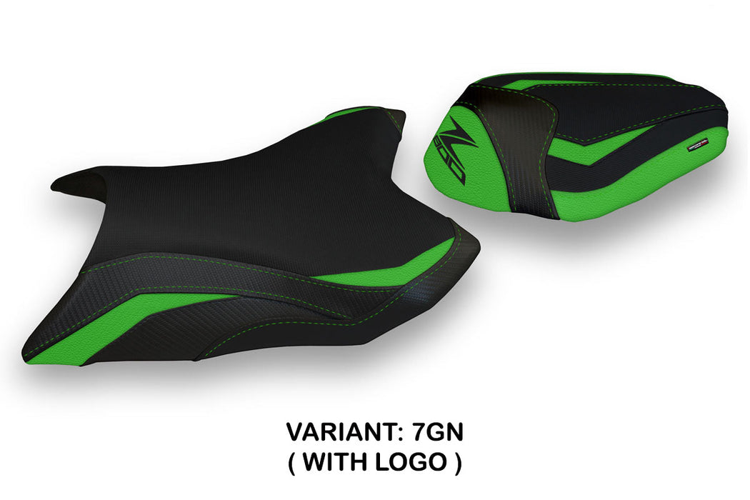 Kawasaki Z800 2013-2016 Seat Cover Tappezzeria Italia in Green Black
