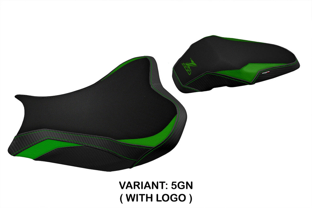 Kawasaki Z900 2017-2023 Seat Cover Tappezzeria Italia in Green and Black