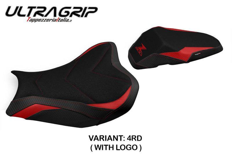 Kawasaki Z900 2017-2023 Seat Cover Tappezzeria Italia Ultragrip in Red and Black