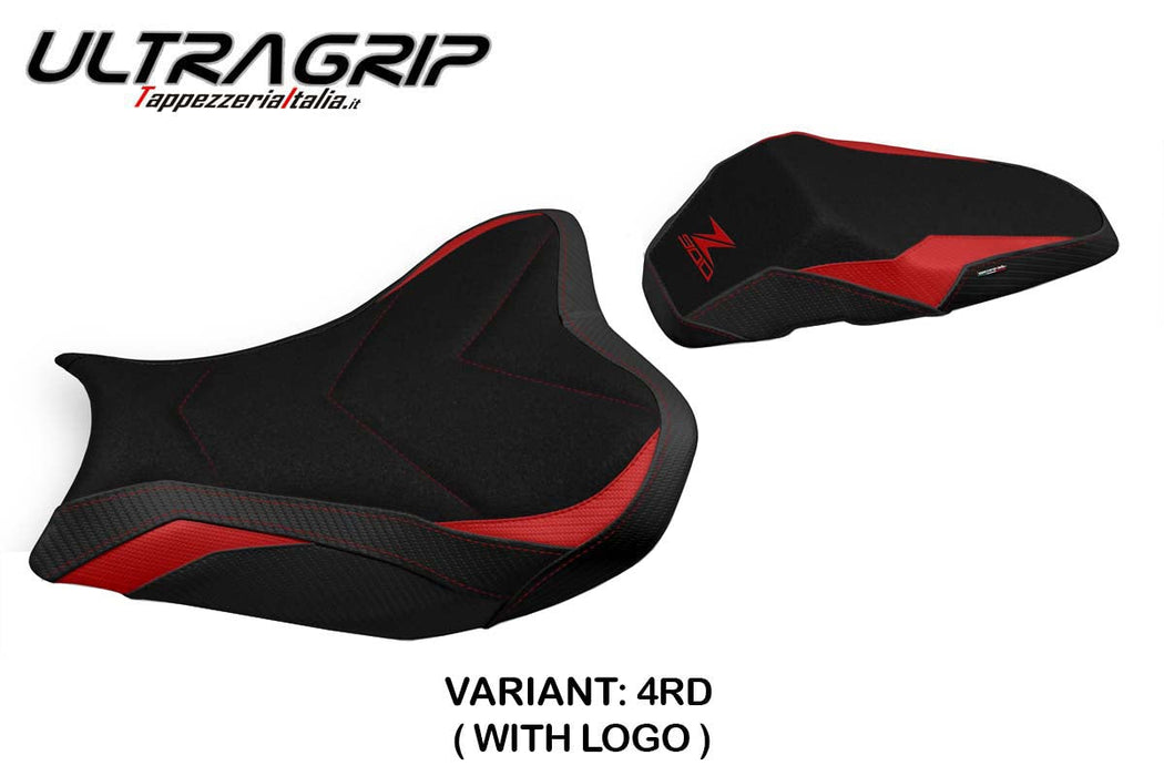 Kawasaki Z900 2017-2023 Seat Cover Tappezzeria Italia Ultragrip in Red and Black