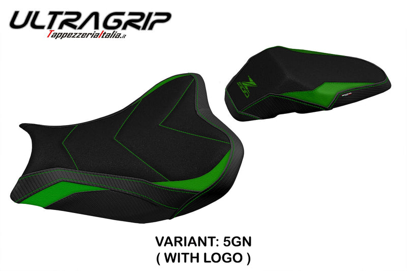 Kawasaki Z900 2017-2023 Seat Cover Tappezzeria Italia Ultragrip in Green and Black