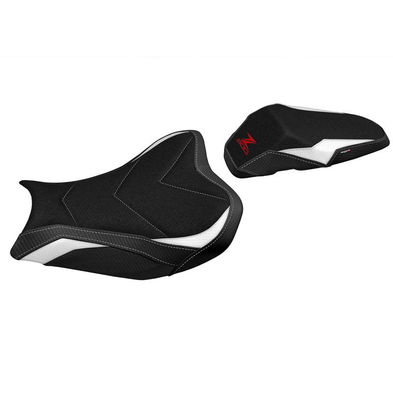 Kawasaki Z900 2017-2023 Seat Cover Tappezzeria Italia Ultragrip in White Red and Black