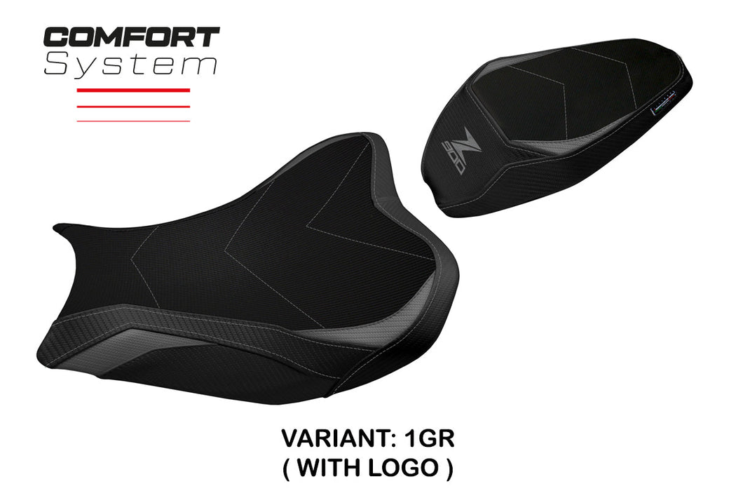Kawasaki Z900 2017-2023 Seat Cover Tappezzeria Italia Comfort in Grey and Black