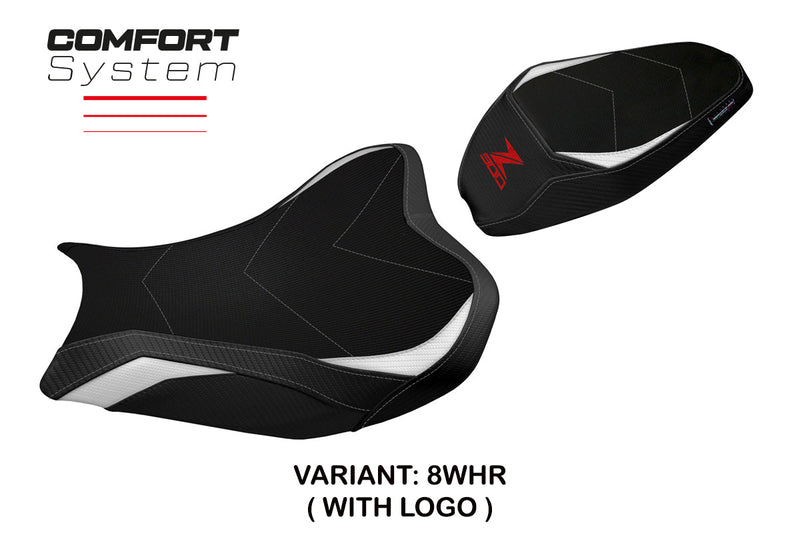 Kawasaki Z900 2017-2023 Seat Cover Tappezzeria Italia Comfort in White Red and Black