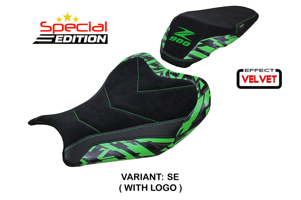 Kawasaki Z900 2017-2024 Seat Cover Tappezzeria Suede Special Edition Black Green