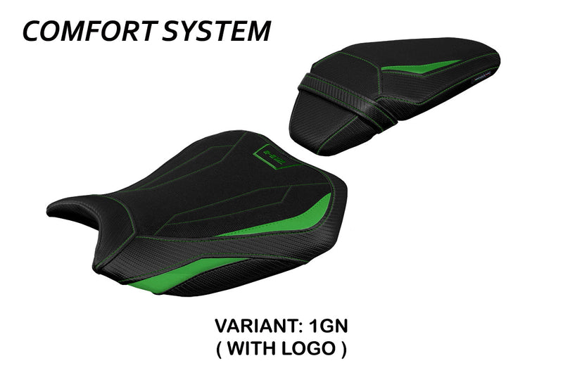 Kawasaki ZH2 Z H2 2020-2024 Seat Cover Tappezzeria Comfort Green Black