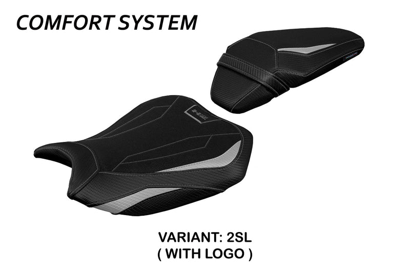 Kawasaki ZH2 Z H2 2020-2024 Seat Cover Tappezzeria Comfort Silver Black