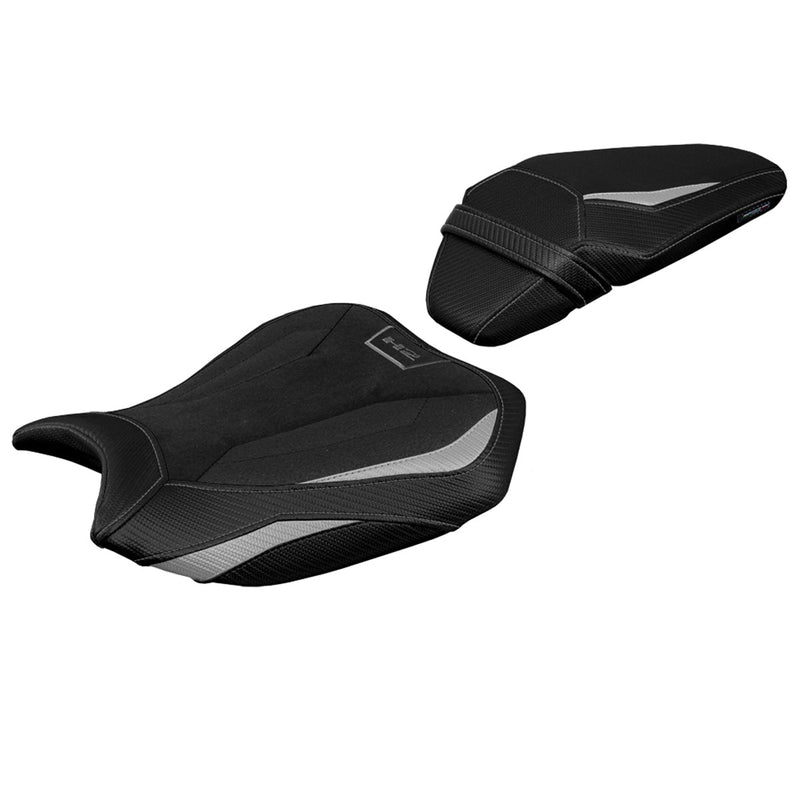 Kawasaki ZH2 Z H2 2020-2024 Seat Cover Tappezzeria Ultragrip Silver Black