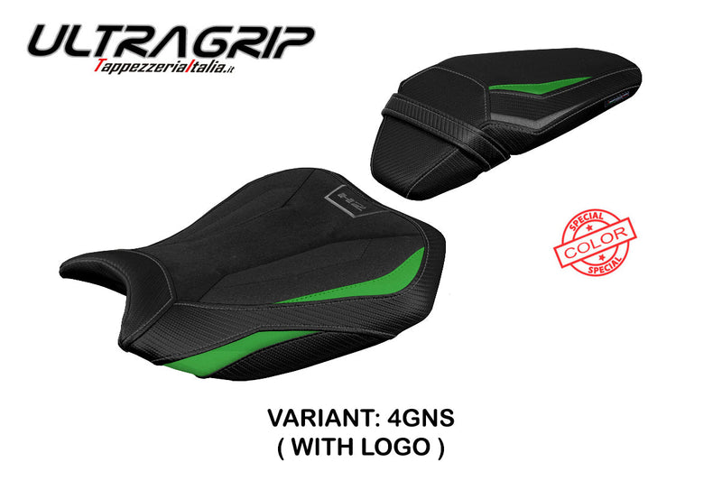 Kawasaki ZH2 Z H2 2020-2024 Seat Cover Tappezzeria Ultragrip Green Silver
