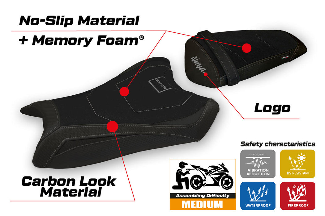 Kawasaki Ninja ZX10R 2011-2015 Seat Cover Tappezzeria Italia Comfort in Black