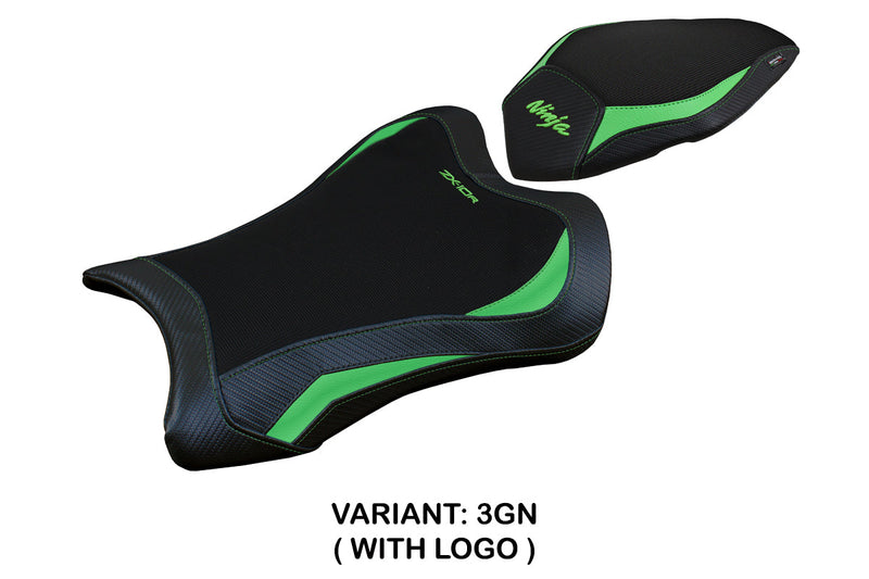 Kawasaki Ninja ZX10R 2021-2024 Seat Cover Tappezzeria Italia in Green and Black