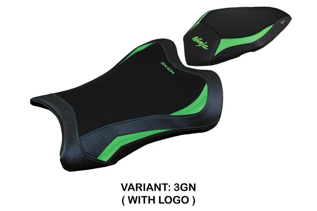 Kawasaki Ninja ZX10R 2021-2024 Seat Cover Tappezzeria Italia in Green and Black