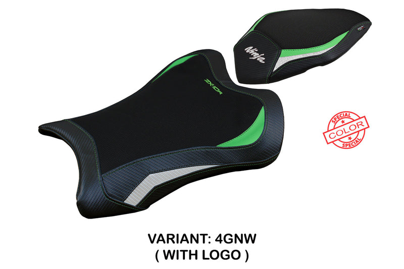 Kawasaki Ninja ZX10R 2021-2024 Seat Cover Tappezzeria Italia in Green, White and Black