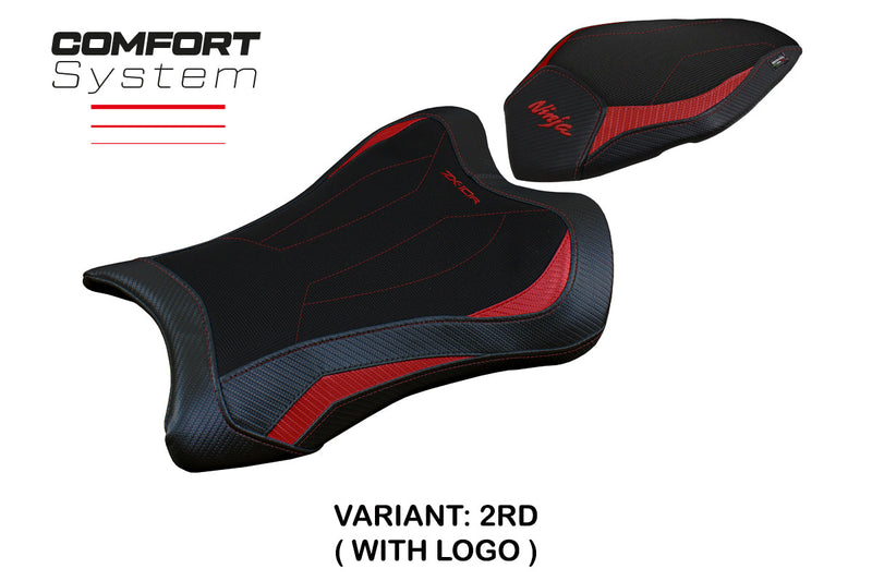 Kawasaki Ninja ZX10R 2021-2024 Seat Cover Tappezzeria Italia Comfort in Red and Black