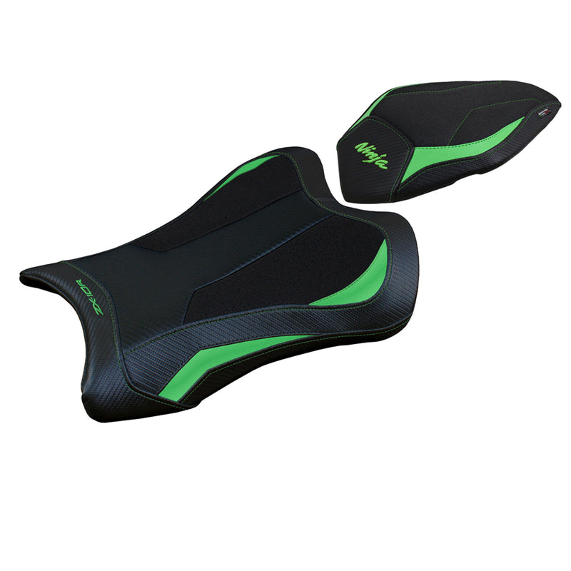 Kawasaki Ninja ZX10R 2021-2024 Seat Cover Tappezzeria Italia Ultragrip in Green and Black