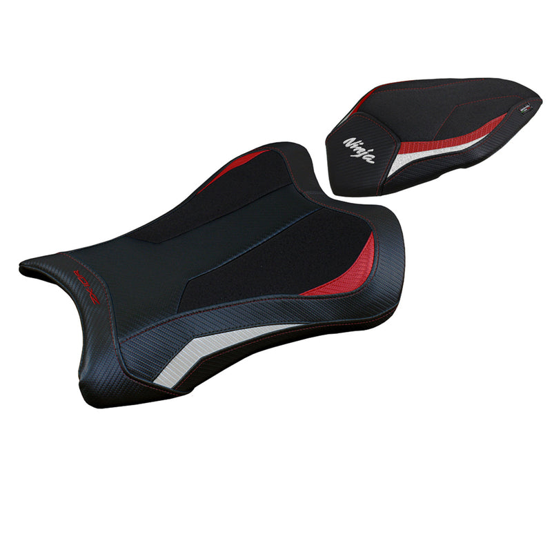 Kawasaki Ninja ZX10R 2021-2024 Seat Cover Tappezzeria Italia Ultragrip in Red and White