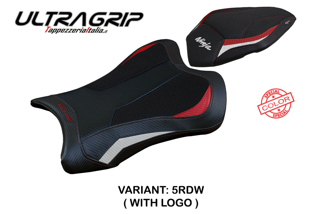 Kawasaki Ninja ZX10R 2021-2024 Seat Cover Tappezzeria Italia Ultragrip in Red and White