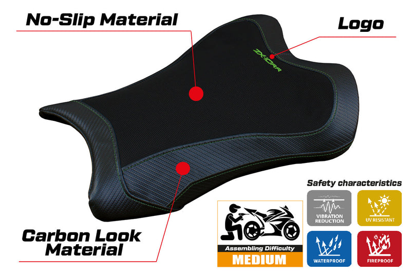 Kawasaki Ninja ZX10RR 2021-2024 Seat Cover Tappezzeria Italia in Black