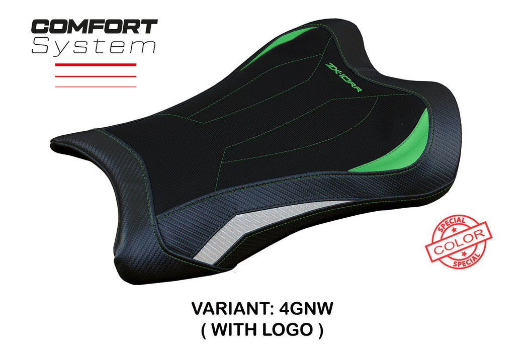 Kawasaki Ninja ZX10RR 2021-2024 Seat Cover Tappezzeria Italia Comfort in Green and White