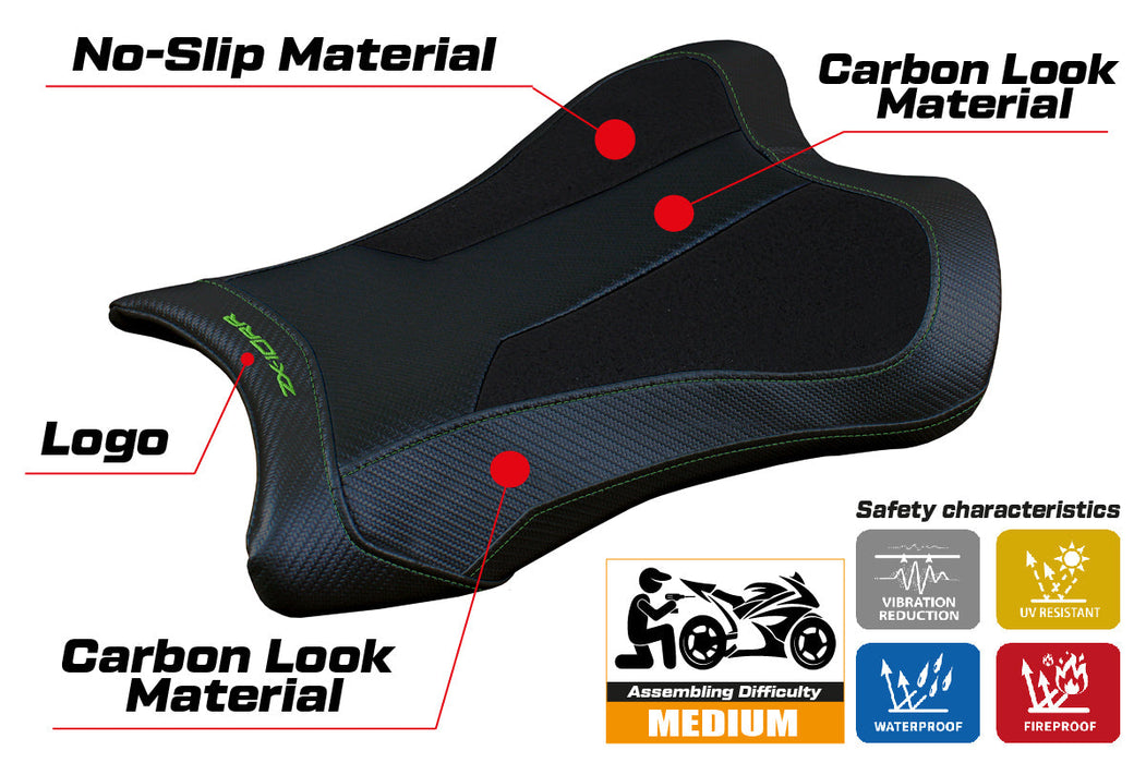 Kawasaki Ninja ZX10RR 2021-2024 Seat Cover Tappezzeria Italia Ultragrip in Black
