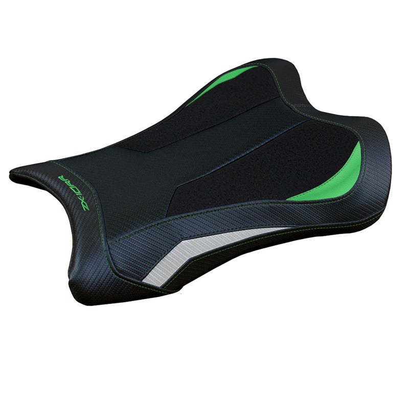 Kawasaki Ninja ZX10RR 2021-2024 Seat Cover Tappezzeria Italia Ultragrip in Green and White
