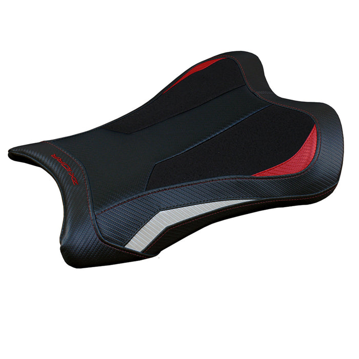 Kawasaki Ninja ZX10RR 2021-2024 Seat Cover Tappezzeria Italia Ultragrip in Red and White