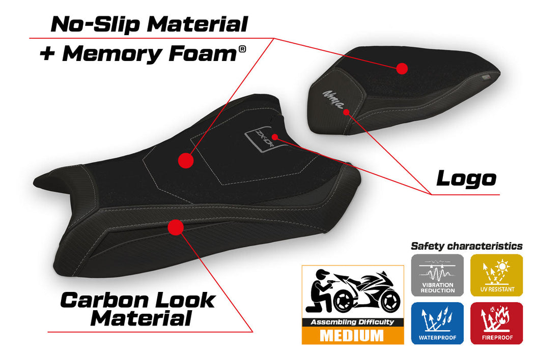 Kawasaki Ninja ZX10R 2016-2020 Seat Cover Tappezzeria Italia Comfort Black