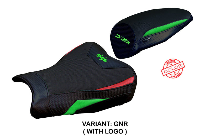 Kawasaki ZX25R 2020-2024 Seat Cover Tappezzeria Italia in Green Red and Black