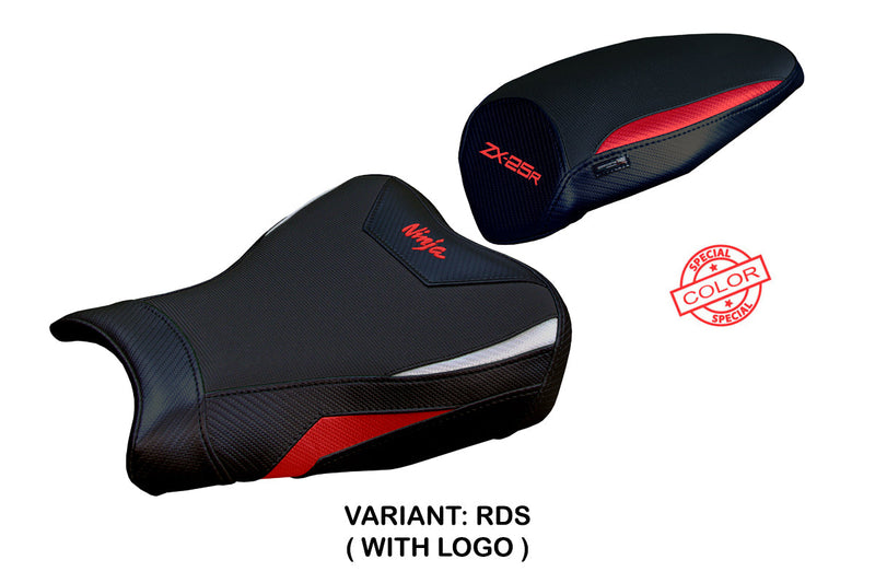 Kawasaki ZX25R 2020-2024 Seat Cover Tappezzeria Italia in Red Silver and Black